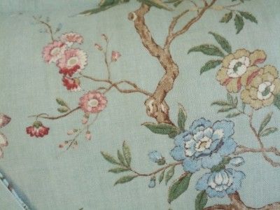 GP J Baker Linen Fabric Designer Custom Bed Pillows New Set 2 Aqua