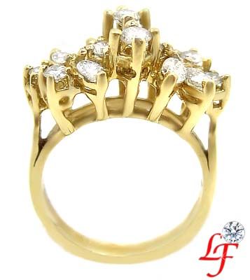 75 Round Marquise Cut Diamond Fancy Cocktail Ring
