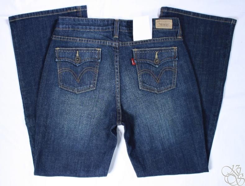 Levis Jeans 515 Boot Cut Oceana Denim Petites Womens Pants New Size