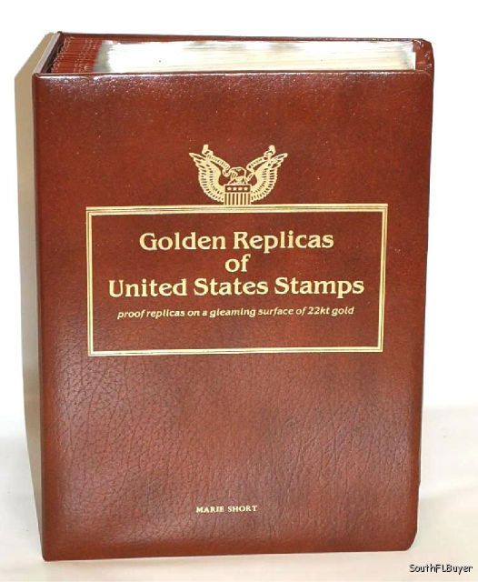 22kt Golden Proof Replicas United States Stamps Album