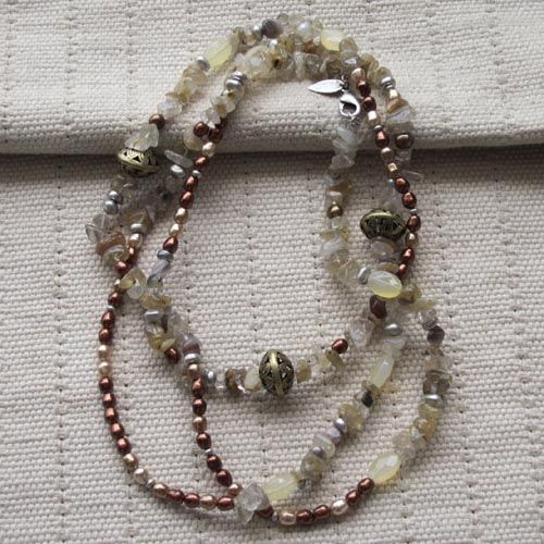 Creek Chain Necklace Xmas Gift Vintage Genuine Loose Stone