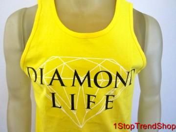 Diamond Supply Co Diamond Life Tank Top Mens Skate Yellow s M L XL $