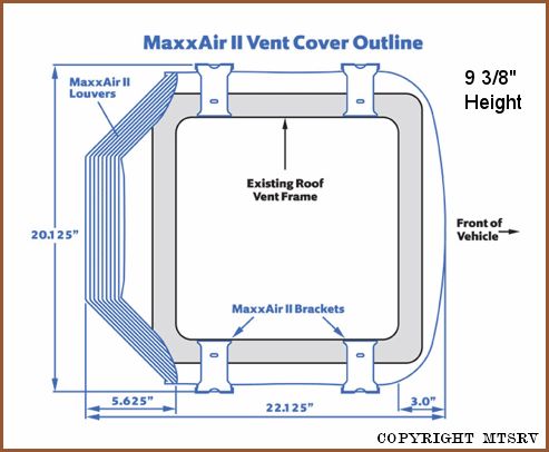 Maxxair II RV Vent Cover TRANS WHITE 1 PACK   Brand New Max Air 2