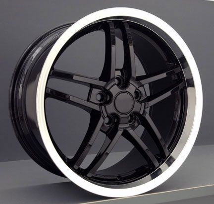 18 19 8 5 10 Black C6 Z06 Deep Dish Wheels Rims Fit Camaro Corvette