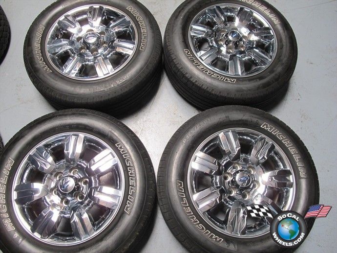 09 11 Ford F150 Factory 18 Chrome Clad Wheels Tires Expedition 3785