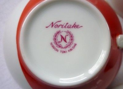 12 PC Set Noritake Nippon Toki Kaisha Mid Century Modern Tea Cups