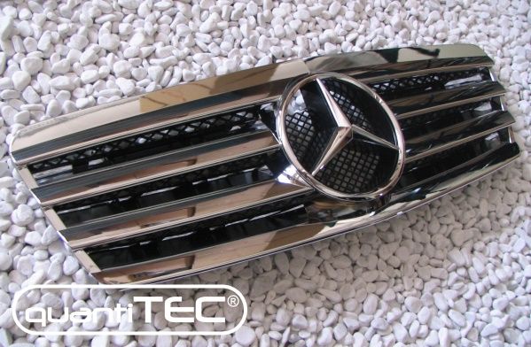 VOLL CHROM FRONT GRILL FRONTGRILL KÜHLERGRILL MERCEDES BENZ W208 CLK