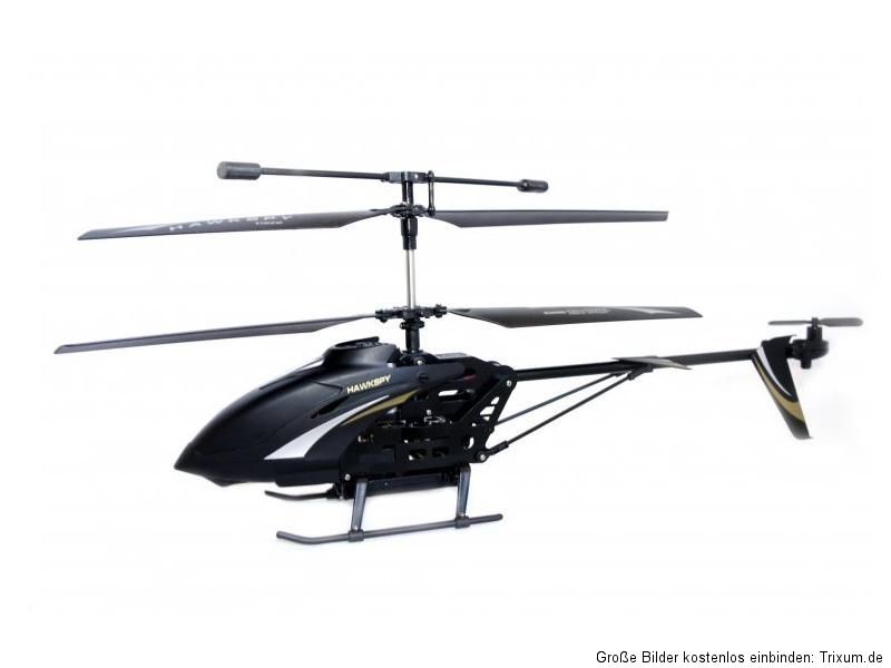 RC Helicopter Hawkspy Plus 3,5 Kanal MK GYRO + VIDEO Camcorder Schwarz