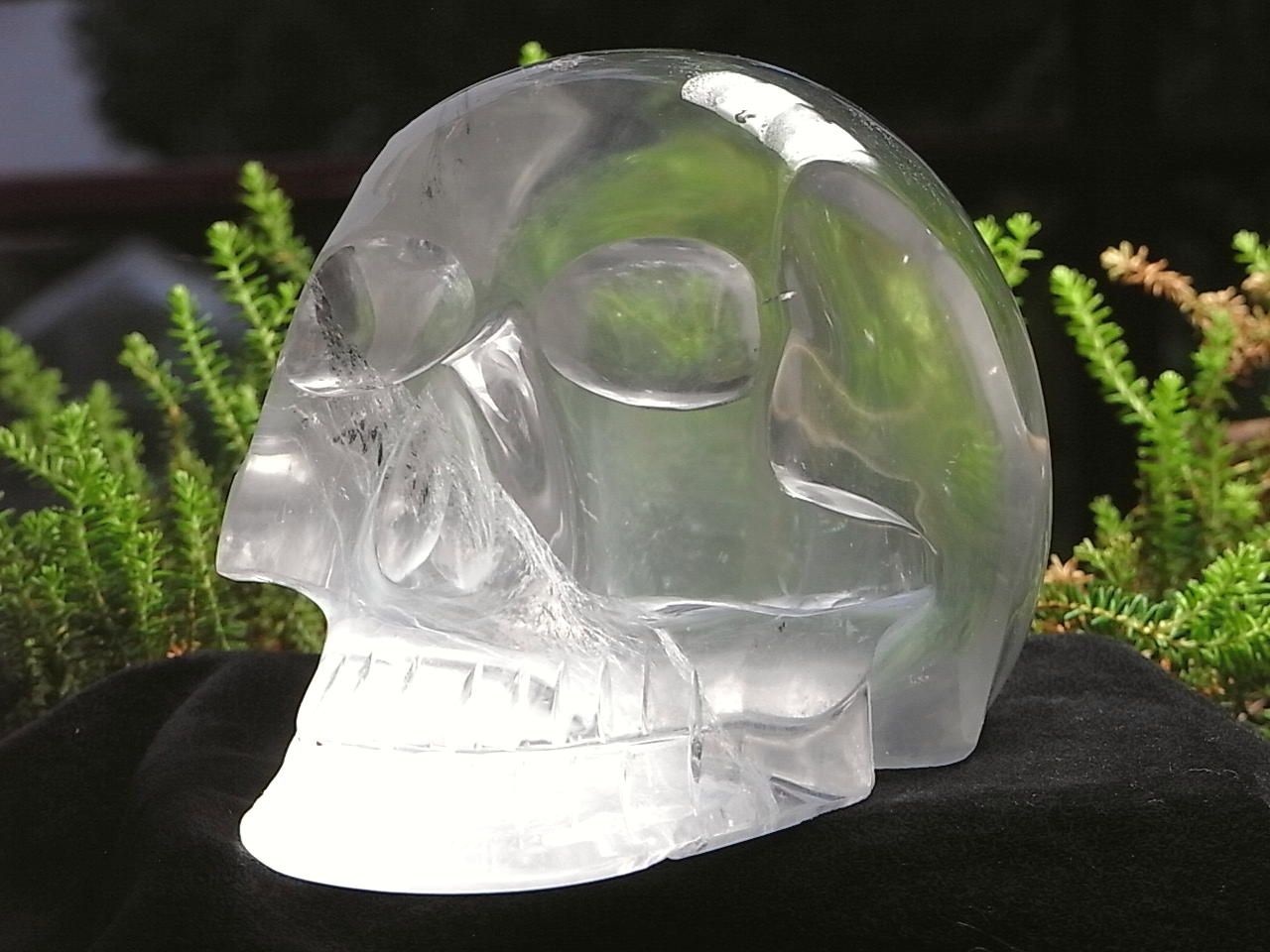 Superschöner Glasklarer Großer Bergkristall Schädel Skull Totenkopf