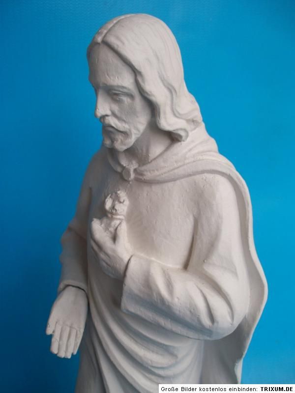 Gips Stuck Figur Statue Jesus groß 40cm hoch Kirchenfigur FR06