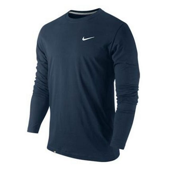 Nike AD Longsleeve Basic Crew Dunkelblau Herren Shirt Sweatshirt