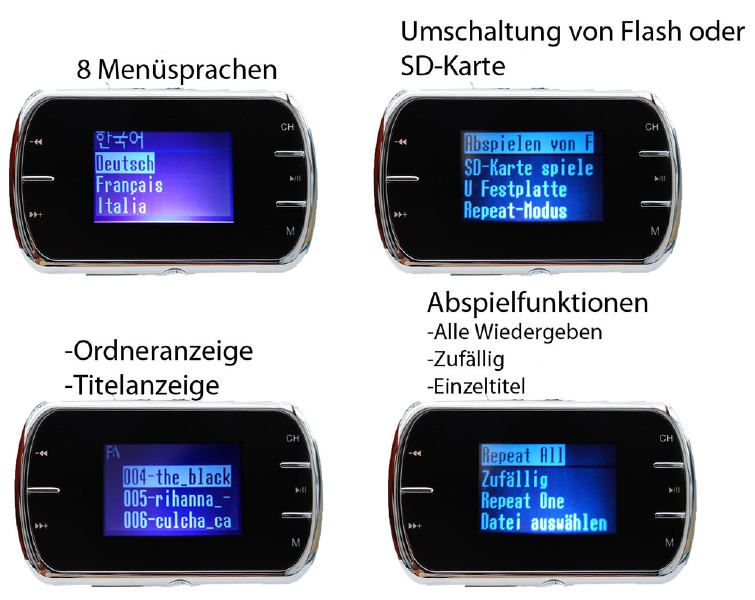 Auto Car Radio FM Transmitter  Player Audi Opel Mercedec BMW Skoda
