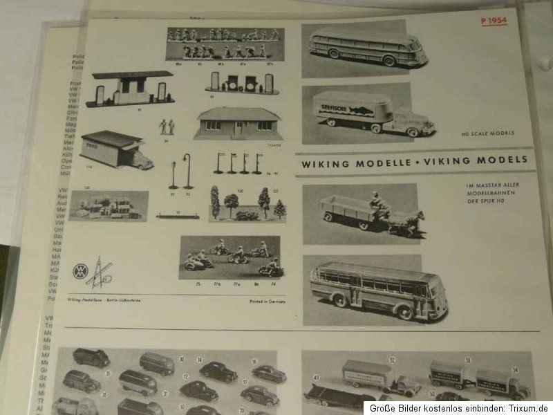 Wiking Katalog Verkehrs Modelle 1948 bis 1978, Original von 1978