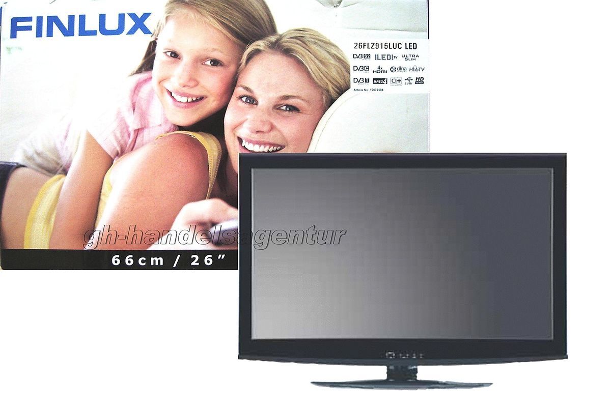 Finlux 26FLZ915LUC Schwarz 66 cm LED Fernseher HbbTV Hotelmodus DVB T