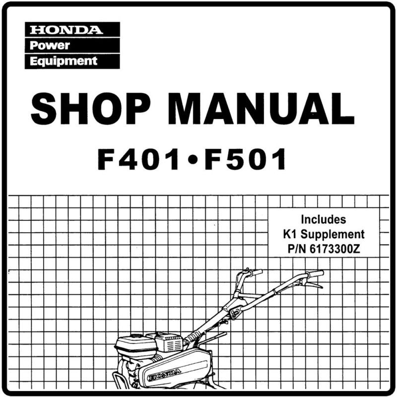Honda f401 rototiller owners manual
